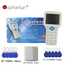 Lector de tarjetas RFID inteligente NFC de 10 frecuencias, escritor, fotocopiadora duplicadora de 125KHz, 13,56 MHz, programador USB Fob, copia de tarjeta clave encriptada UID
