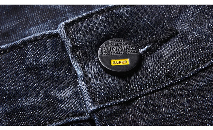 Зимние мужские теплые джинсы Новые Модные Повседневные Классические облегающие плотные джинсовые брюки мужские Брендовые брюки черного и синего цвета