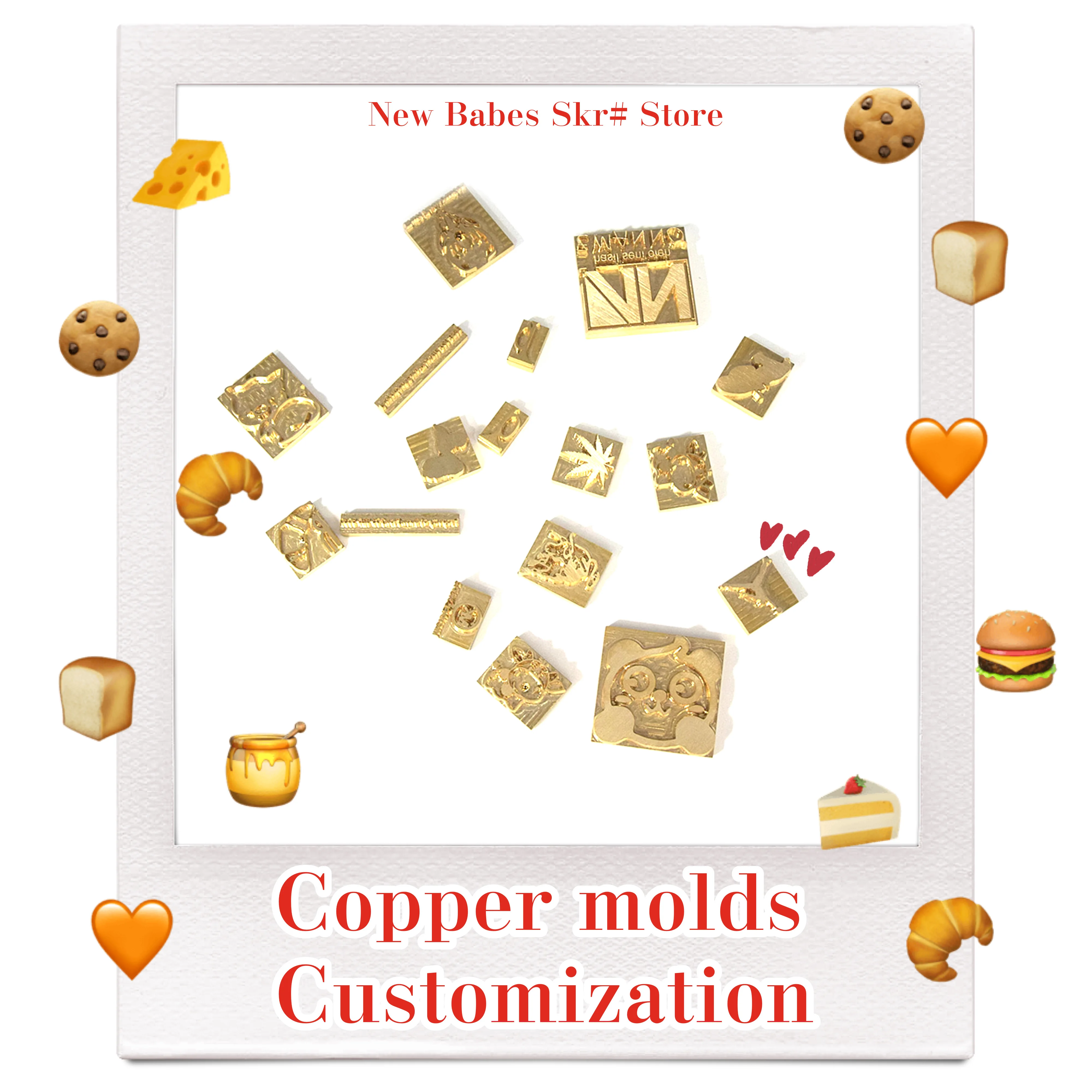 Leather Craft Stamps Custom Logo Stamp Customized Logo Leather Stamp Copper Brass Wood Paper Skin Bread Cake Die Heating Emboss Mold Letter Metal Stamp Iron Skin