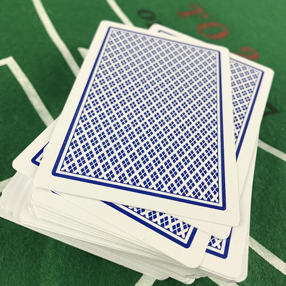 Easytoday 2Pcsset Waterproof PVC Poker Cards Red And Blue Entertainment Baccarat Playing Cards Texas Hold'em Poker Games (6)