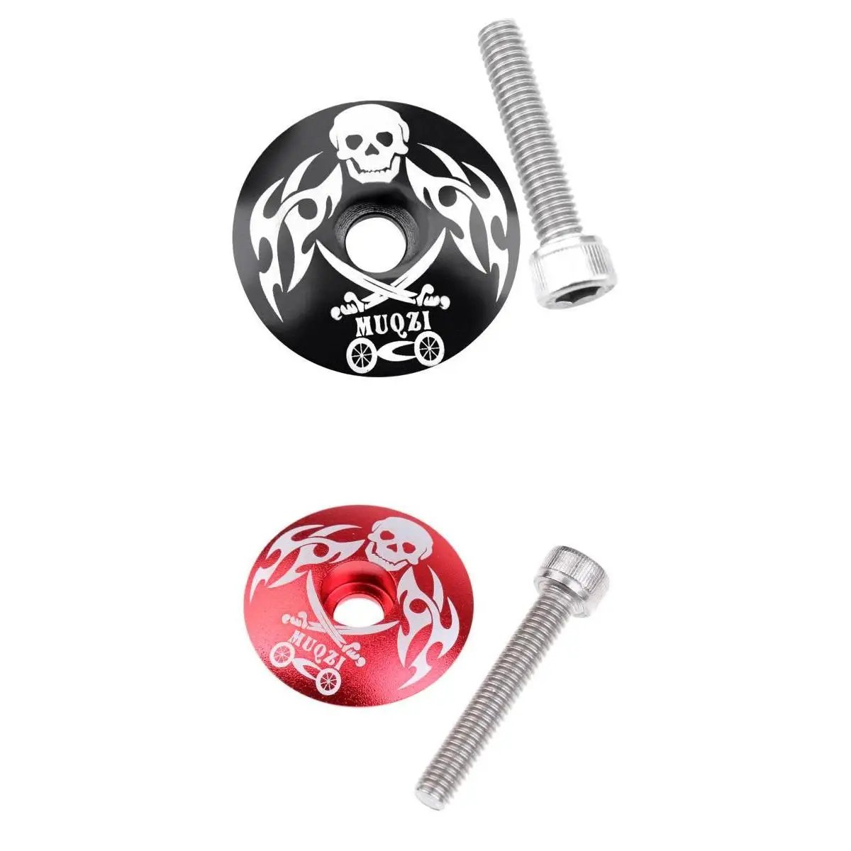 2Pcs MTB BMX Fixed Gear/Folding Bike Stem Top Cap Aluminum Alloy Bike Road Bicycle Headset Cover