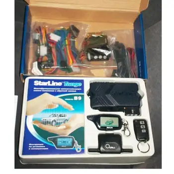 

Russian version B9 Two Way Car Alarm System Car Alarm Security with Engine Start Remote Control Key Car Anti-theft