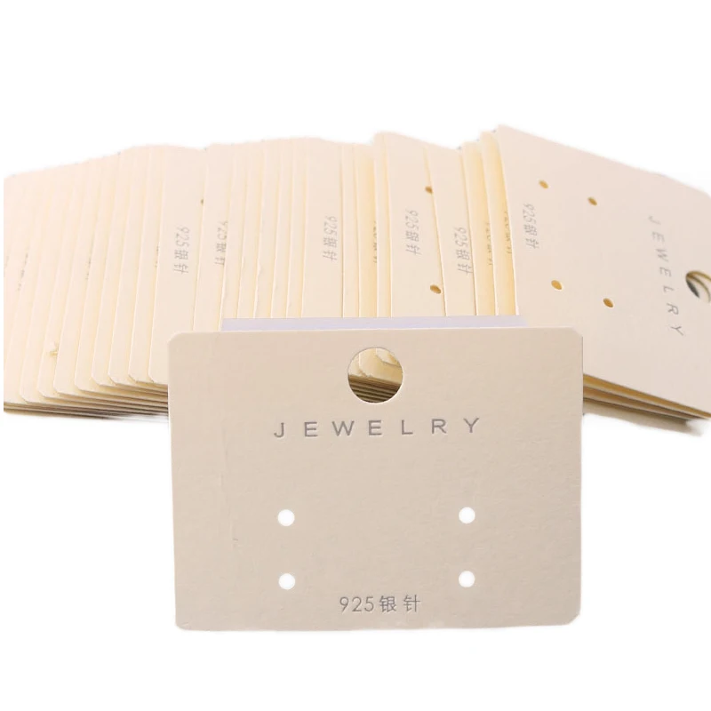 100PCS 3.3x4.5cm Plastic+Paper earring card custom logo cost extra Jewelry Display packing Card New Arrived Wholesale