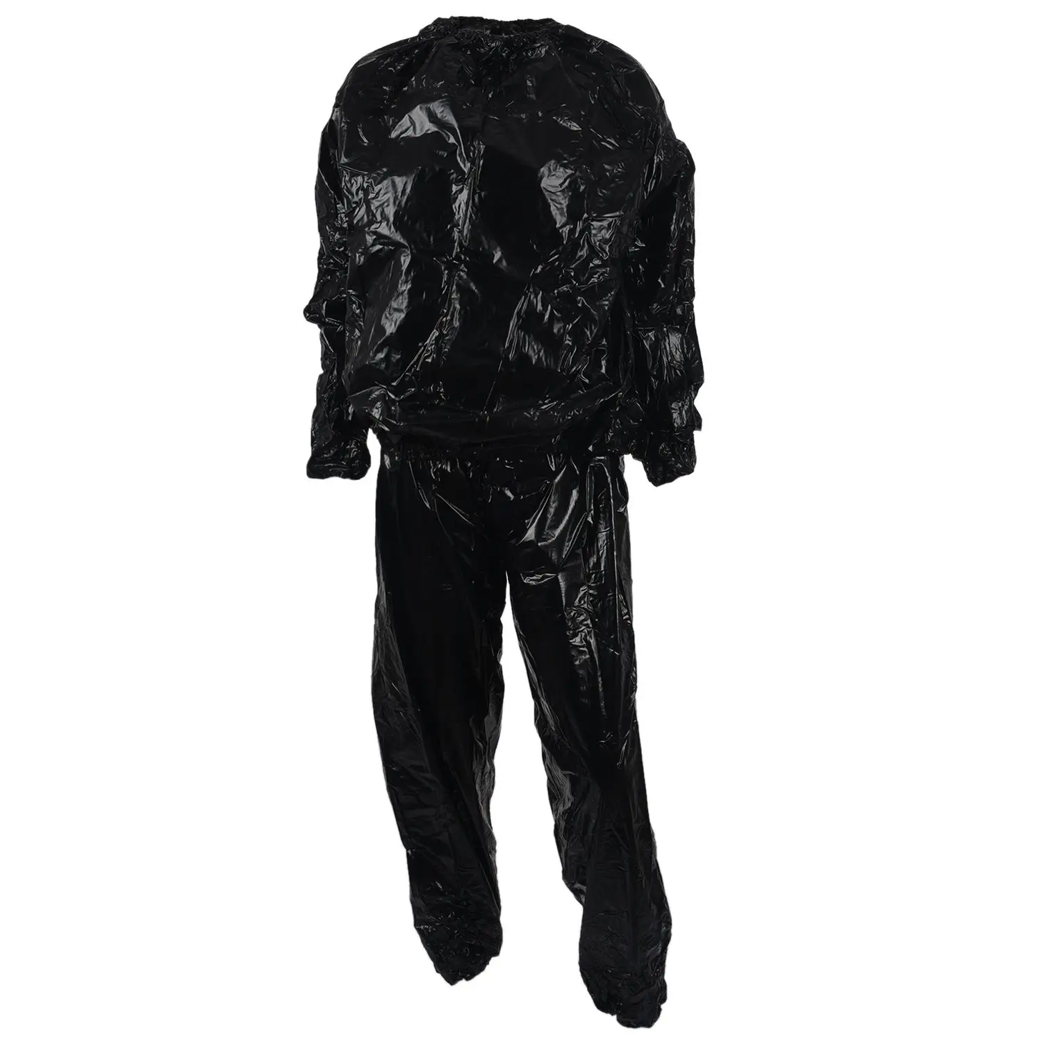 

Heavy Duty Fitness Weight Loss Sweat Sauna Suit Exercise Gym Anti-Rip Black L