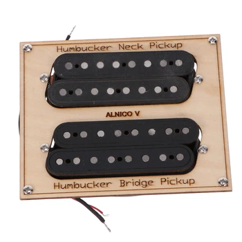 

1 set 8 strings fiber alnico V neck and Bridge Guitar Pickup Humbucker Pickup Parts Accessories