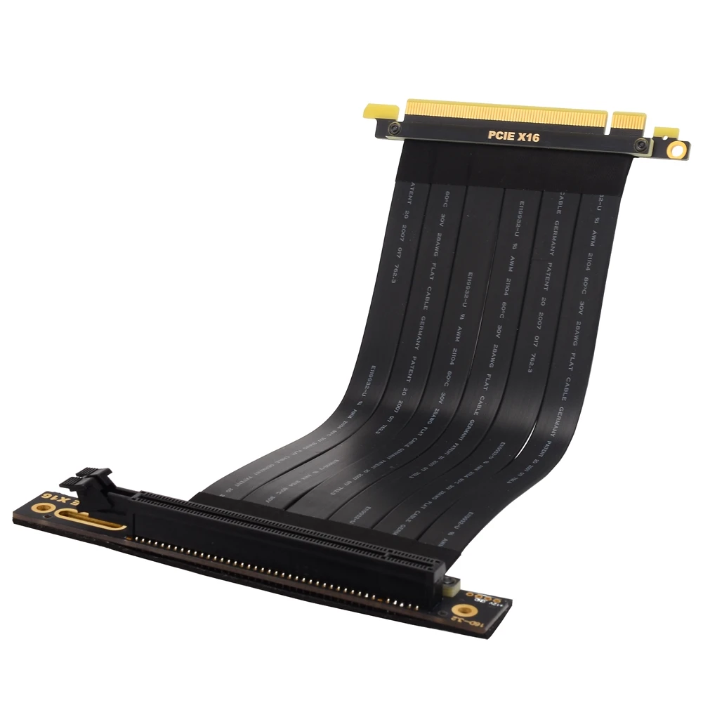riser expresso de 3.0x16 pci, ângulo esquerdo