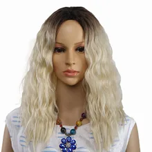 Амир кудрявый синтетический WigsOmbre длинный парик черные корни блонд хиар для черных женщин высокая температура волокна косплей волос