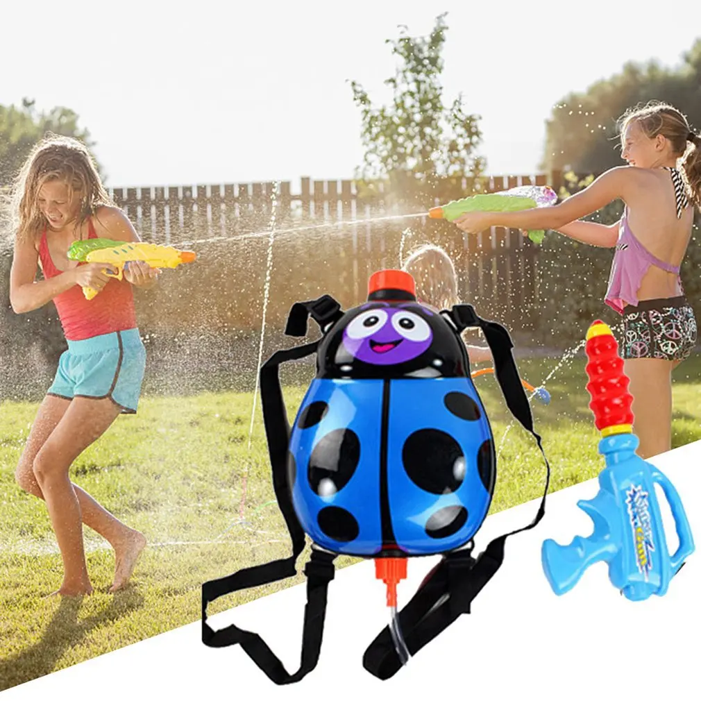 

Children's Beetle Fun Backpack Pressure Water Tool Summer Beach Hot Sale High Pressure Pumping Water Toy