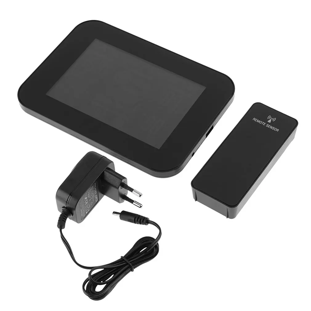 Weather Wireless Station with Indoor Outdoor Sensor Color Display Alarm Clock With Temperature Alerts Forecasting | Дом и сад