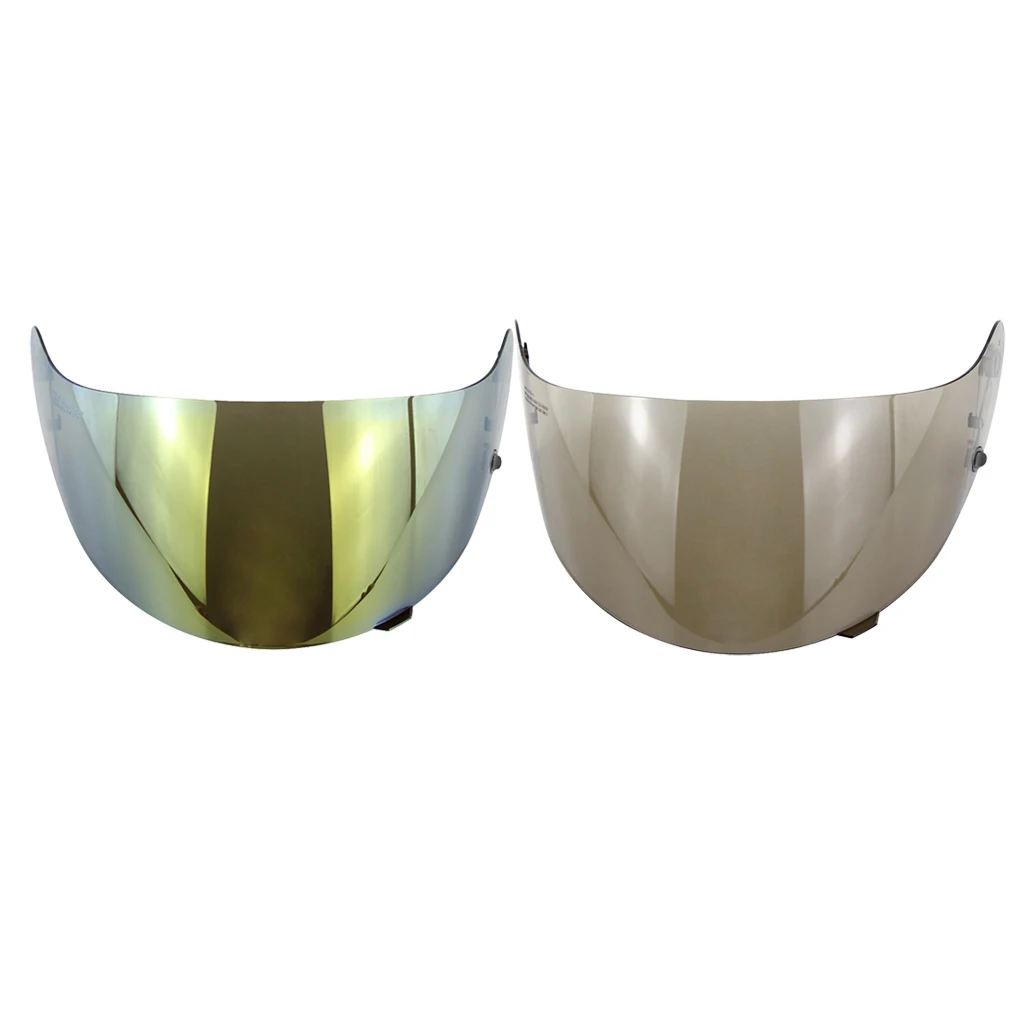 2pcs Replacement Full Face Motorcycle Helmet Visor for HJC HJ-09 Helmets Lens Shield (Dark Smoke+Gold)