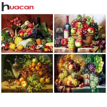 

Huacan Diamond Painting 5d Fruit Full Drill Square Diamond Art Mosaic Food Handmade Gift Home Decor