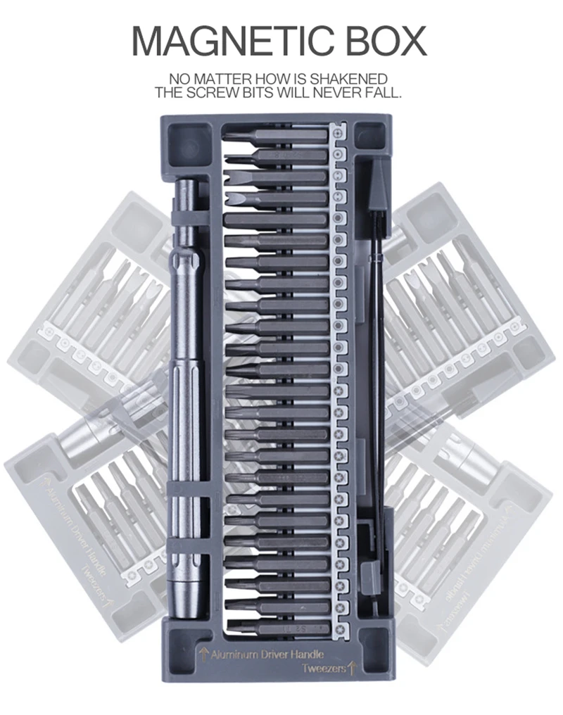 KALAIDUN Набор прецизионных отверток 50 в 1 отвертка Torx Бит Магнитная Phillips биты Мультитулы ремонт телефона ручные инструменты комплект