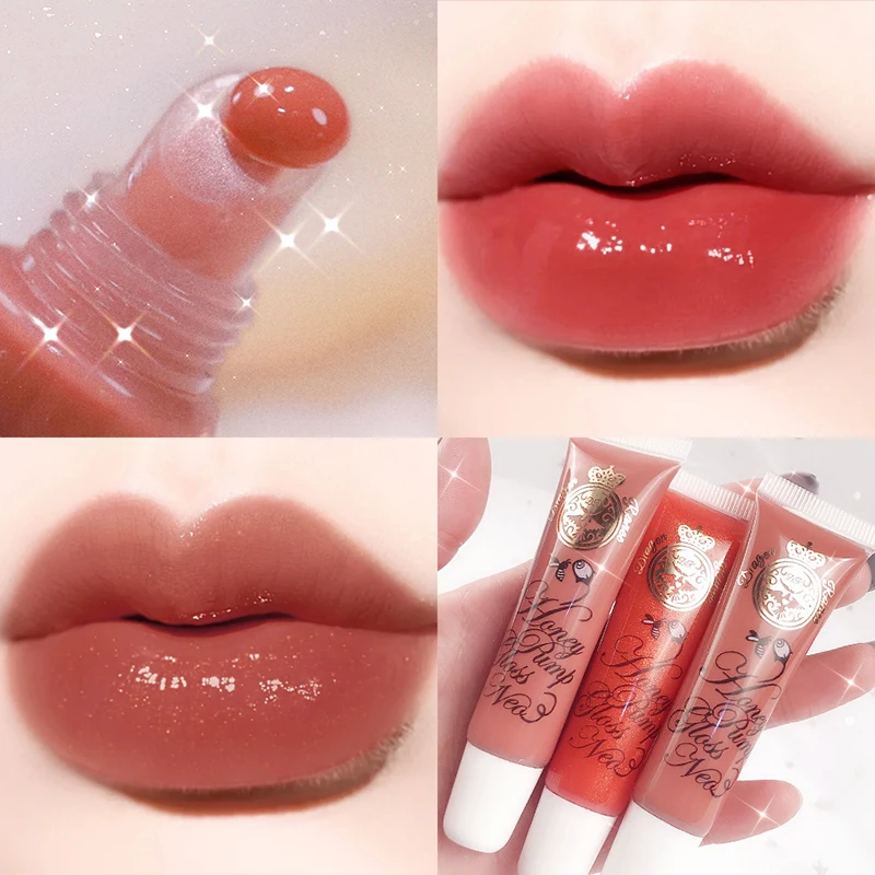Moisturizing Gloss Plumping Lip Plumper Makeup Glitter Nutritious Liquid Lipstick Cherry Mineral Oil Clear |