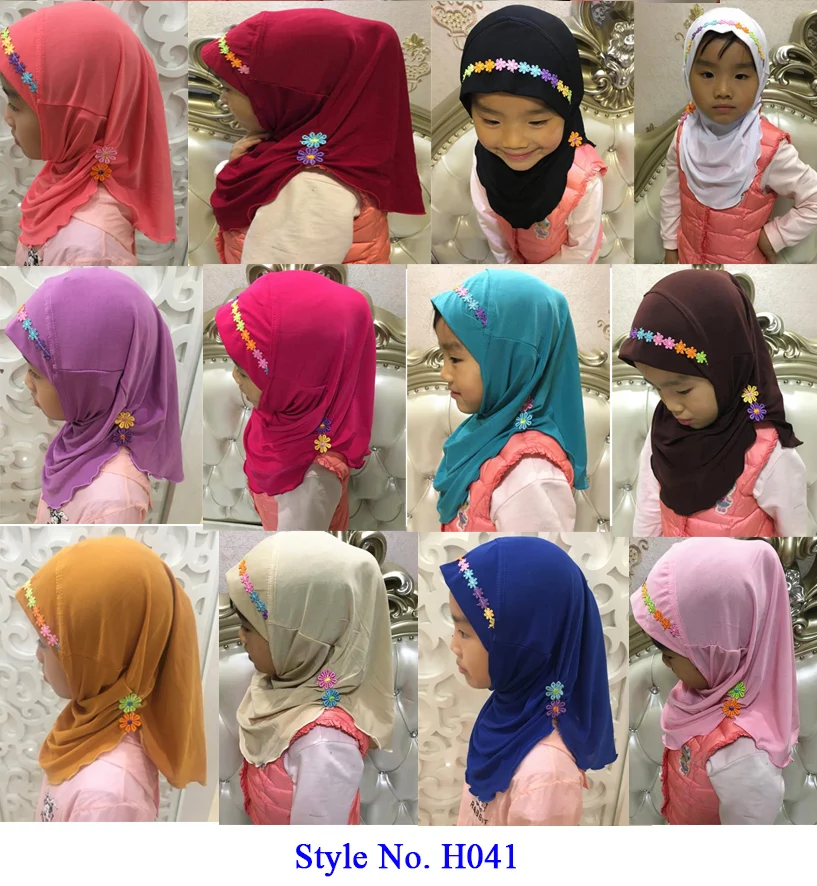Хиджаб для детей, для мусульманских девочек, для детей, ислам, Детские майки, мгновенный капот, хиджаб, колпачки исламские, одежда, шарф, шифон, головной платок, хиджаб