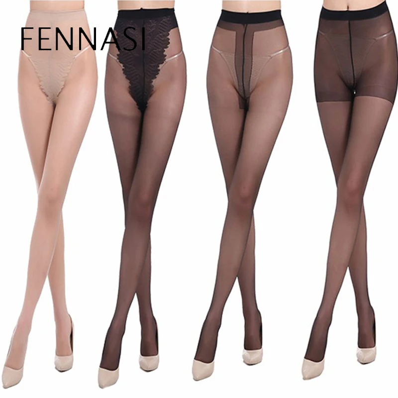 FENNASI однотонные Нейлоновые женские колготки ультратонкие невидимые сексуальные