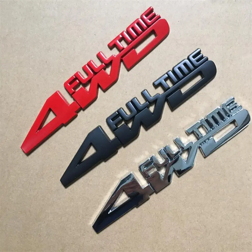 3D Car Stickers Metal Full Time 4WD Emblem Badge Auto Exterior