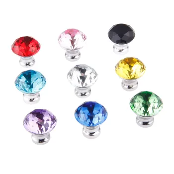 1Pc 30mm Crystal Glass Door Knob Kitchen Drawer Cupboard Cabinet Knobs and Handles Dresser Closet Pull Handle Furniture Hardware