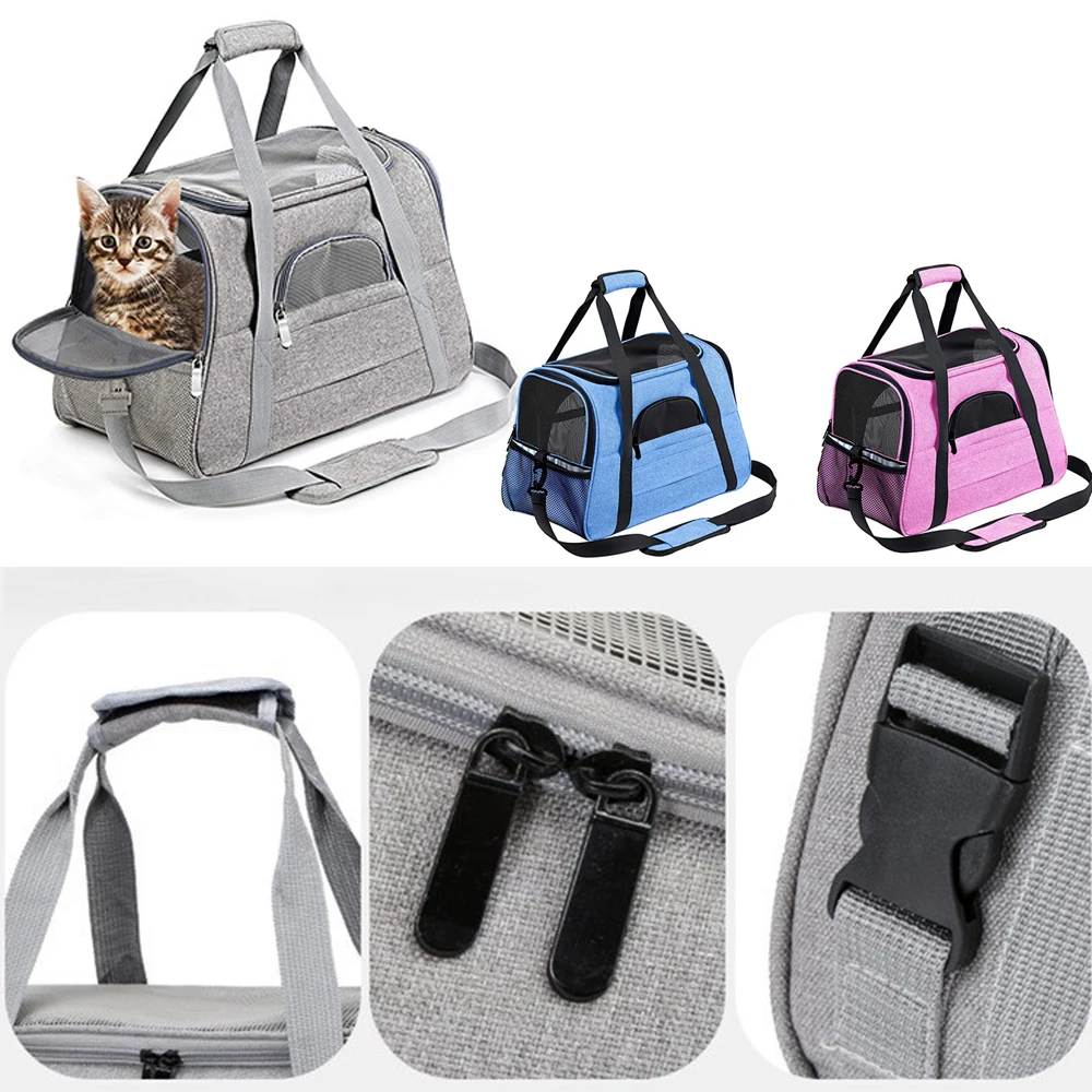 Cat Handbag Foldable Soft Cat Carrier&mesh Breathable Outdoor Travel