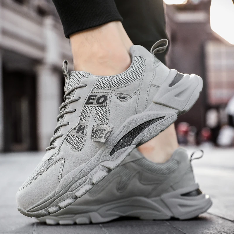 Najtaniej 2019 męskie buty na co dzień oddychające grube dno sznurowane męskie tenisówki Off sport białe Fitness białe buty zapatos de hombre