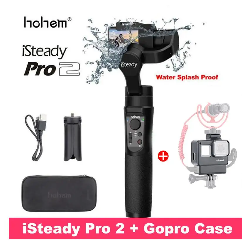 Pro2 with GoPro case Hohem iSteady Pro 2 ручной карданный стабилизатор для экшн-камеры Gopro Hero 7/6/5/4/3 DJI Osmo экшн YiCam экшн-камер SJCAM - Цвет: Pro2 with GoPro case