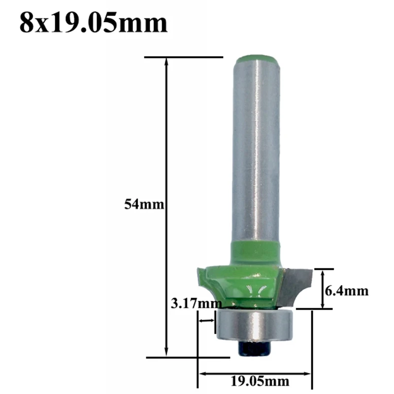 6 шт. 8 мм угловой круглый над ФРЕЗОЙ с подшипником фрезы для деревообработки инструмент