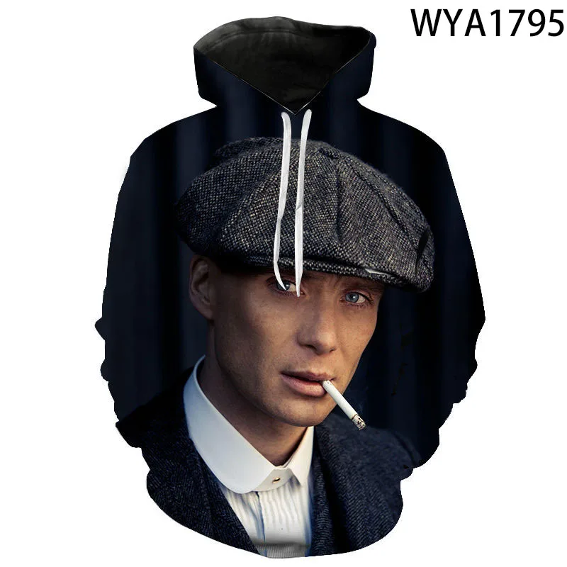 Толстовки с 3D-принтом Peaky Blinde для мужчин и женщин Модный повседневный свитшот