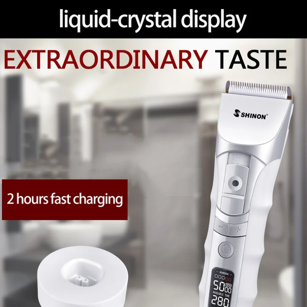 

2018 NEW Rechargeable Electric Hair Clipper SH-1880 LED Display Adjustable Speed Hair Cutter Trimmer Barber Haircut Tool