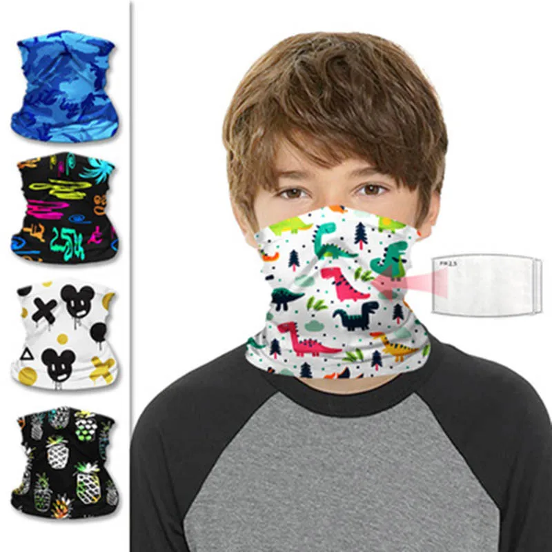 

Elastic Kids Head Face Neck Gaiter Tube Bandana Scarf Dustproof Half Face Scarves Outdoor Camping Cycling AccessoriesMascarillas