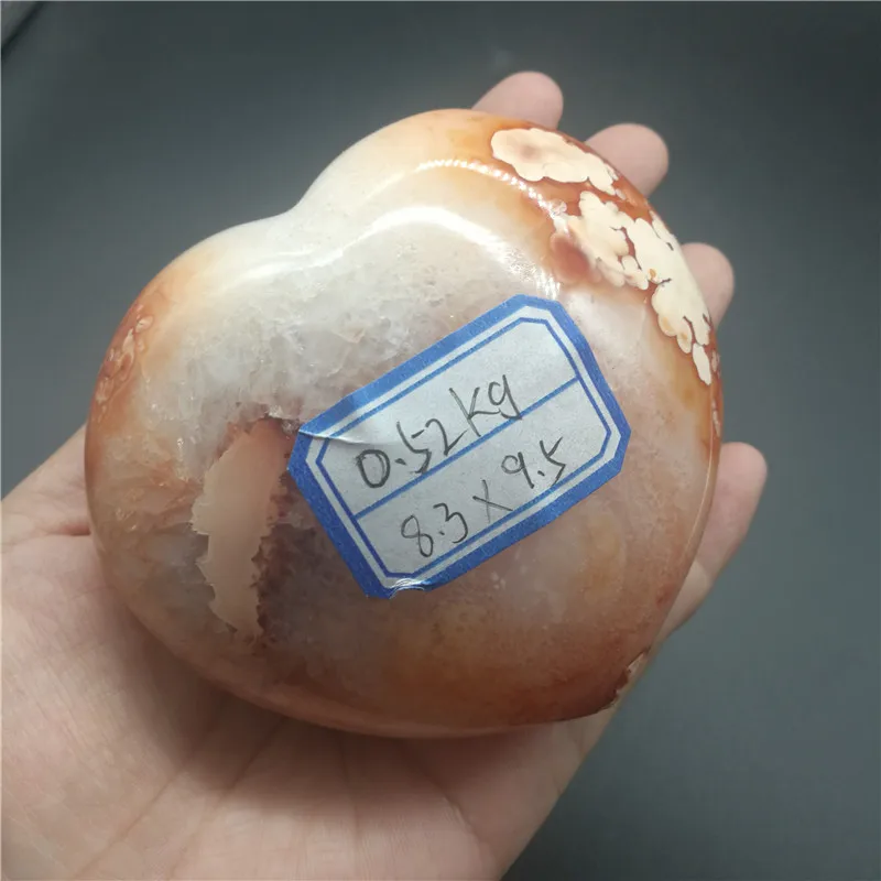 0,52 кг с натуральным красным агатом сердце кристалл драгоценный камень свадебные подарки