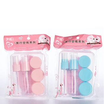 

6pcs/set Travel Bottle with Spray bottle Refillable Essential Oil Jar Portable Empty Atomizer Shampoo Cream Cosmetics Container