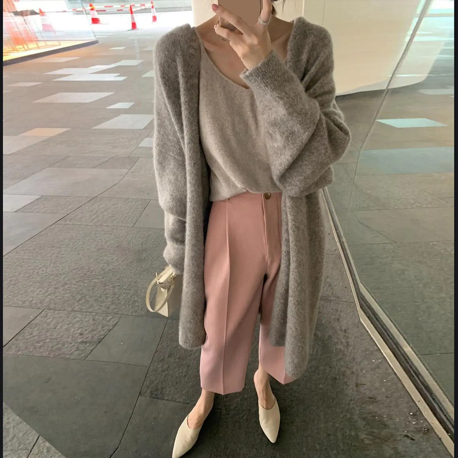 Best Price Women Elegant Sweater Coats Loose Woolen Sweater Cardigan Casual Knitting Sweaters Jacket