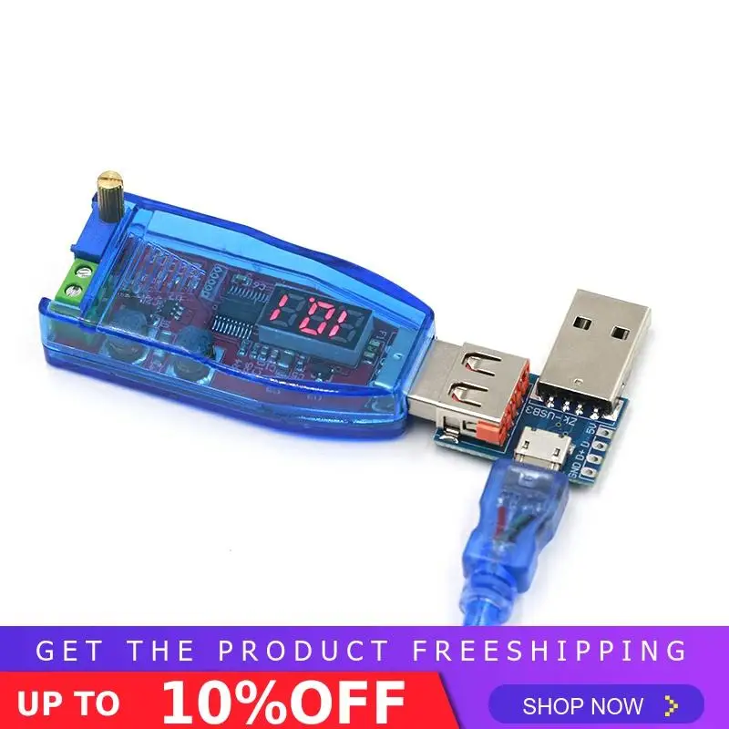 Светодиодный DC-DC 5 В к DC 1-24 В регулируемый потенциометр USB Шаг ...