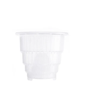 

Small Medium Orchid Clear Flowers Pots Resin Planter Container Home Garden Decor