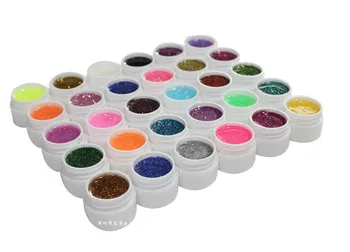 

Manicure 30-Color Shimmering Powder Solid Color Nail Glue Phototherapy Colored Plastic Gel Sequin Glue
