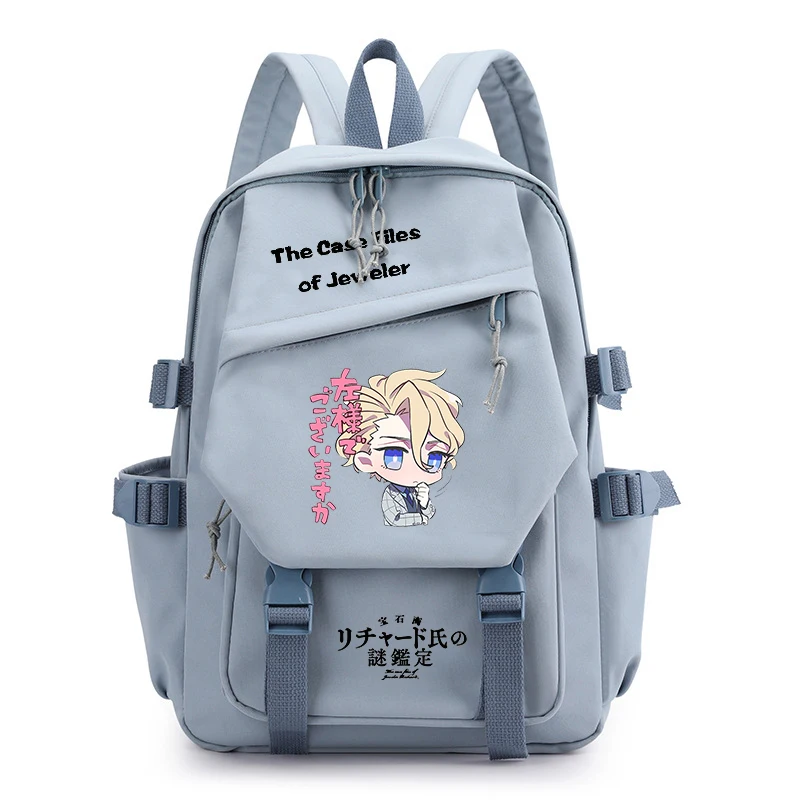 

Anime The Case Files of Jeweler Nylon Cartoon Shoulder Bag Richard Ranashinha de Vulpian Women Backpacks Schoolbag