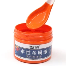 Оранжевый акриловый лак на водной основе для ручной краски ed, начинающий, металл, дерево, стена, железная дверь, антикоррозийная, Quick-drying250g