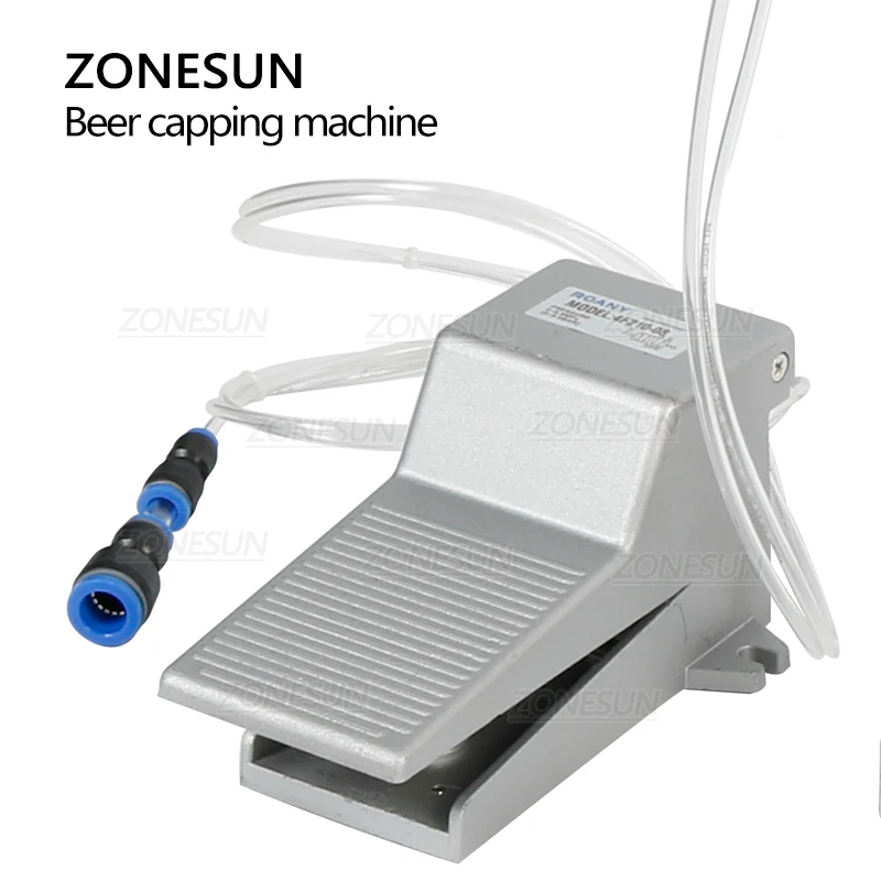 ZONESUN Pneumatic Beer Capping Machine Semi-automatic Cap Sealing Machine Manual Bottle Capper Commercial Bar Brewery 4