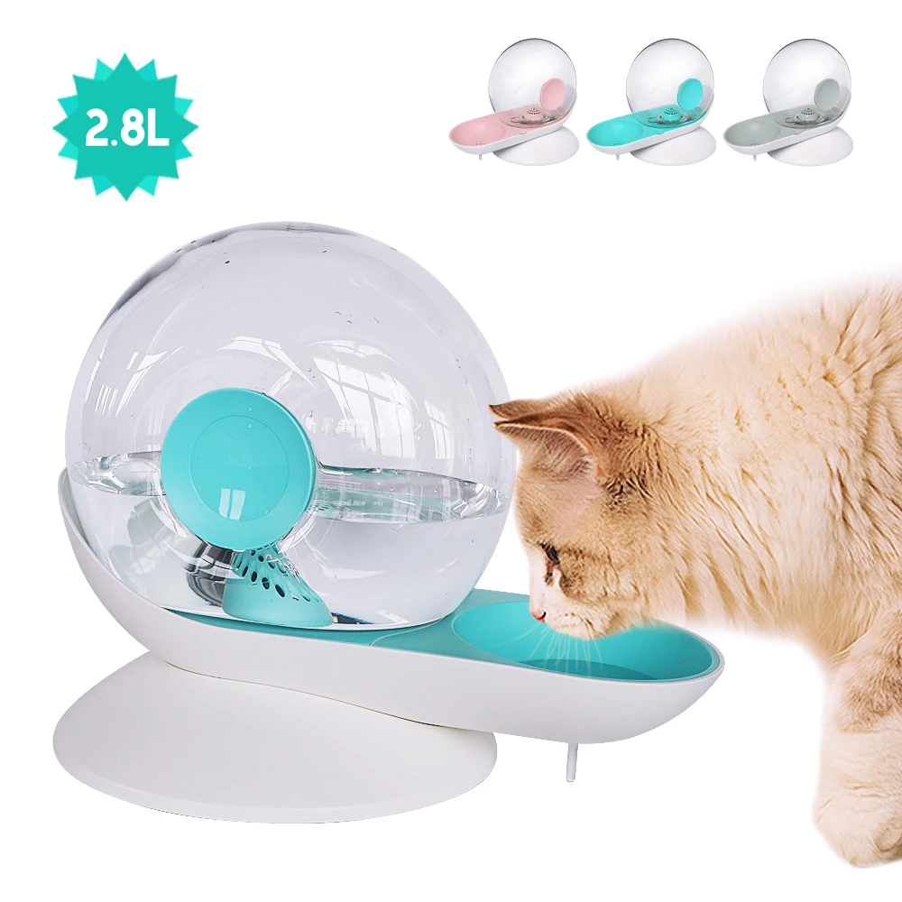 Dispensador automático de agua potable para mascotas y perros fuente del gato de 2,8l, tazón grande para beber, suministros para gatos