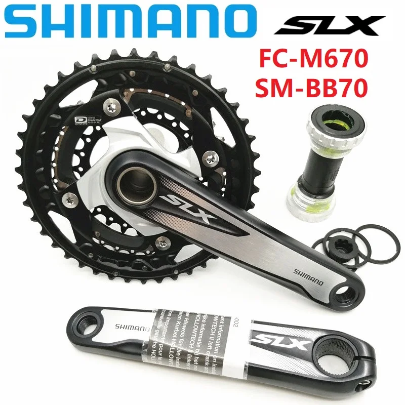 

SHIMANO SLX M670 Crank Set 10 Speed 42-32-24T 170mm Bottom Bracket SM BB70 MTB Mountain Bike 10/30 Speed Crankset Sprocket