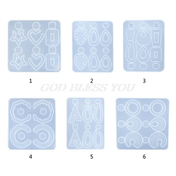 

Crystal Resin Mold Geometric Irregular Earring Necklace Mould Pendant Making Tool DIY Crafts Drop Shipping