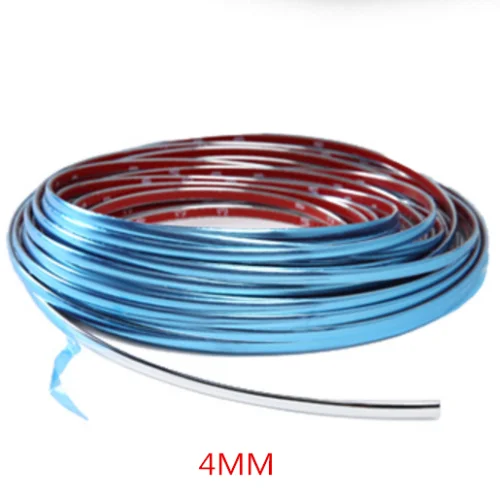 크롬 스타일링 몰딩 트림 스트립, 자동차 도어 엣지 스크래치 프로텍터 커버, 3m * 4mm 