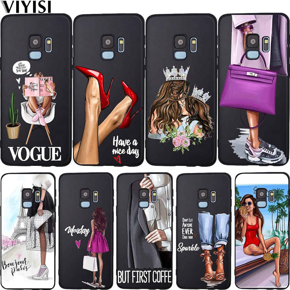 Модный чехол для телефона с изображением мамы девушки королевы Vogue Samsung Galaxy S10 S8 S6