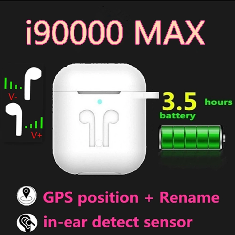 i90000 MAX TWS Bluetooth 5.0 Earphones Wireless Earphone 8D Super Bass Earbuds For All Smartphone PK i5000 i9000 TWS I90000 pro