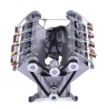

8 Cylinder shape V8 High Speed Engine Model Electromagnetic 8-cylinder Car Engine Working Principle Stem Toy