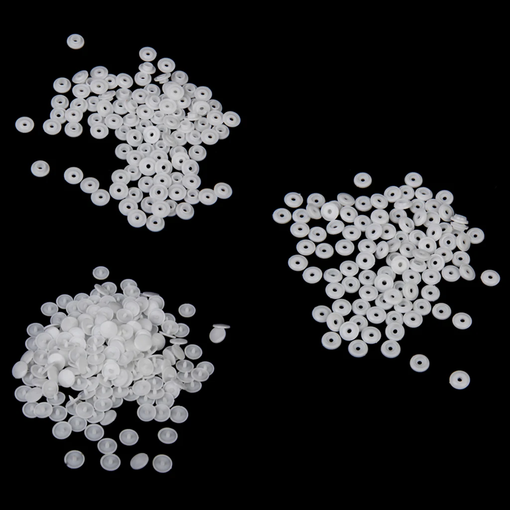 100Set No Sewing Resin Snap Buttons Fasteners Poppers DIY Clothes Craft T3/T5/T8