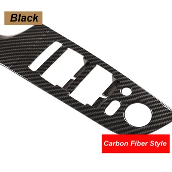 

Carbon Fiber Black Window Switch trim Door Button ABS 4pcs Set Interior