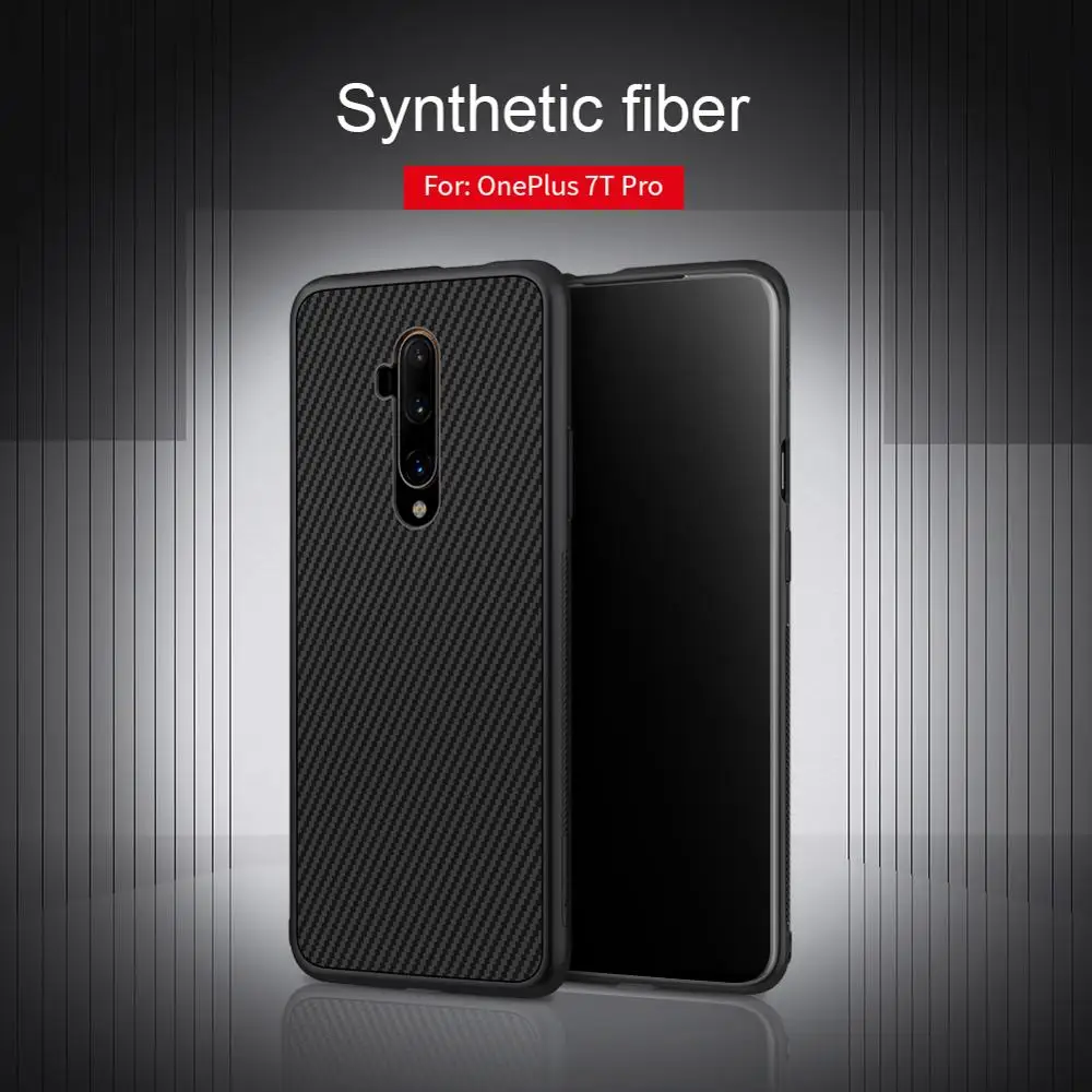 NILLKIN Synthetic Fiber Case for Oneplus 7T Pro Luxury Slim Carbon PP Plastic Back Cover Phone Cases For 7t pro | Мобильные телефоны