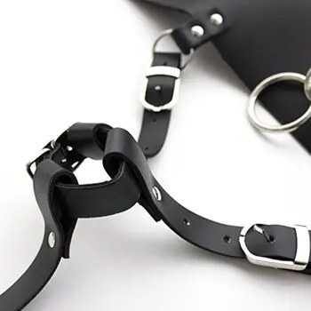 PU Leather Forced Orgasm Belt Female Chastity Belt Magic Wand Holder bdsm Bondage Restraints Harness Sex Toys for Couples 4
