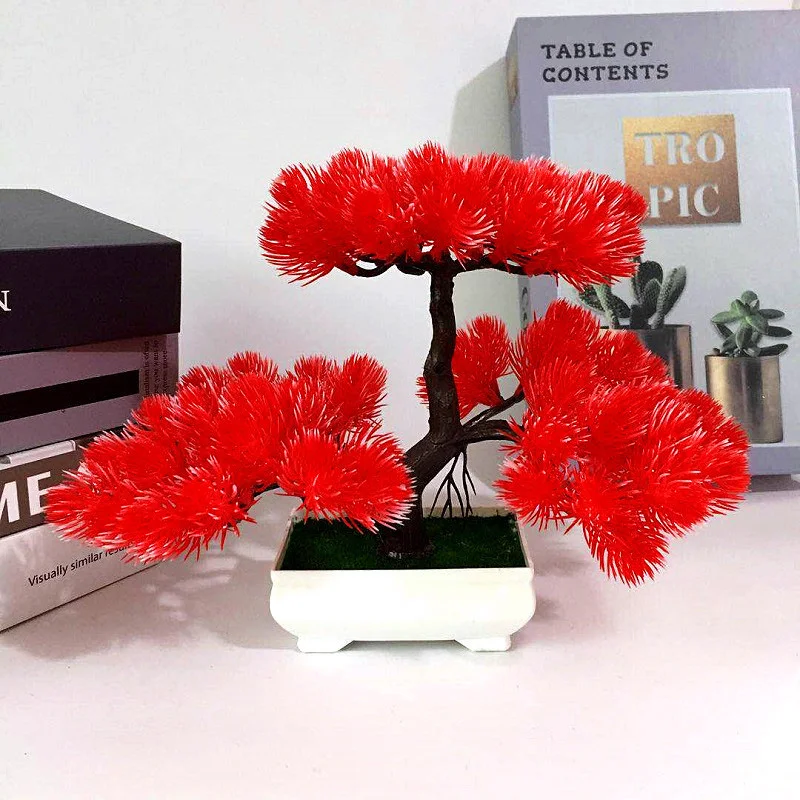 

Artificial Potted Plant Pine Plastics Home Office Decoration Optional Color For Weddings, Parties, Offices, Families, Restaurant