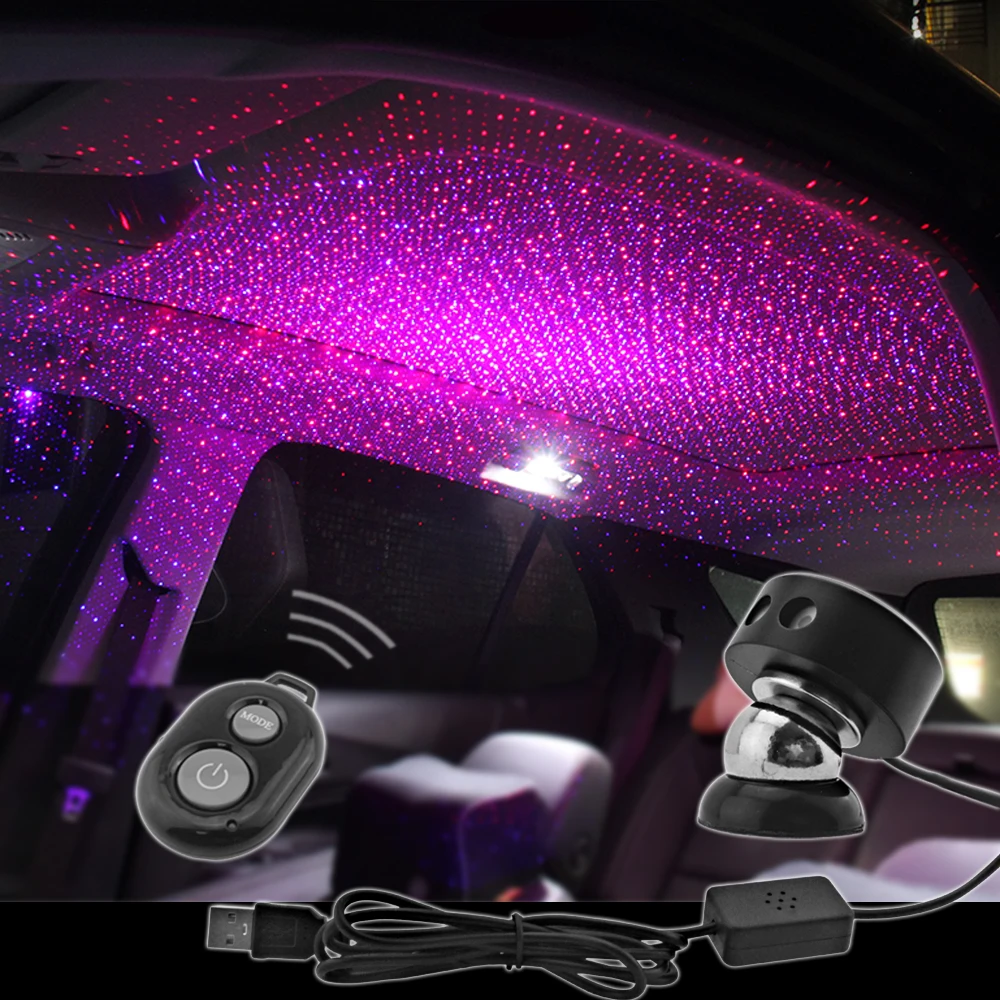 

Car star lights modified auto armrest box usb atmosphere lights starry sky lights starry ceiling decorative light
